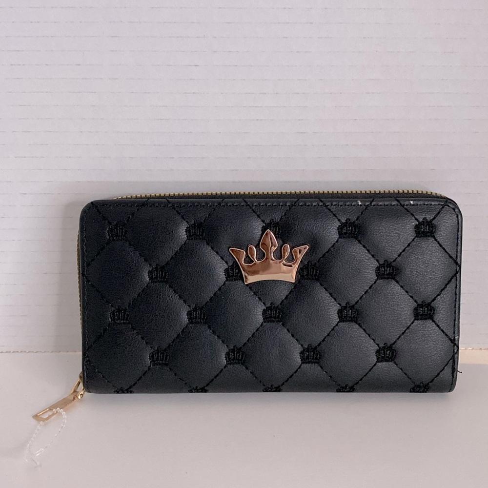 🖤Black & Gold Crown Wallet